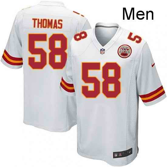 Men Nike Kansas City Chiefs 58 Derrick Thomas Game White NFL Jersey
